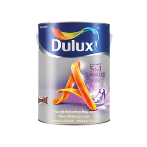 Sơn màu nội thất - Sơn nước siêu cao cấp DULUX AMBIANCE 5 IN 1 SUPERFLEXX DIAMOND GLOW Siêu bóng - Z611B (5L)