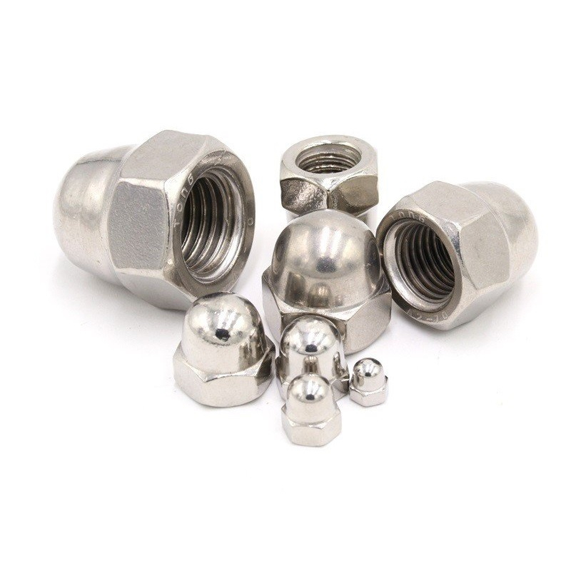 (INOX304) M4-M16 Đai ốc mũ inox304 M4, M5, M6, M8,M10,M12,M14,M16