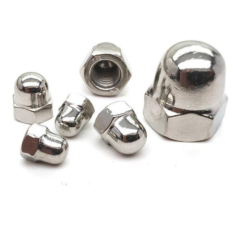 (INOX304) M4-M16 Đai ốc mũ inox304 M4, M5, M6, M8,M10,M12,M14,M16