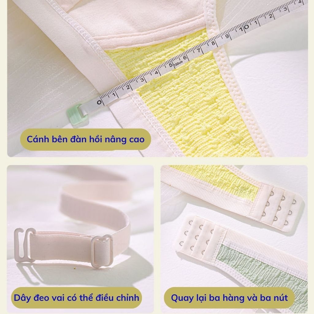 Áo ngực nữ không gọng chất đũi mềm mại thoáng mát đệm mút mỏng ôm ngực quyến rũ gợi cảm LANIXA A303