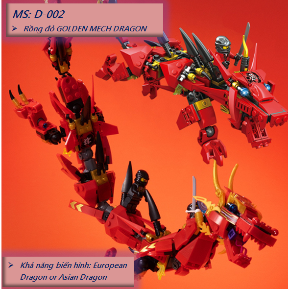 Đồ Chơi Lego Lắp Ráp, Rồng Đỏ, Rồng Châu Âu, Rồng Châu Á, Rồng Biến ...