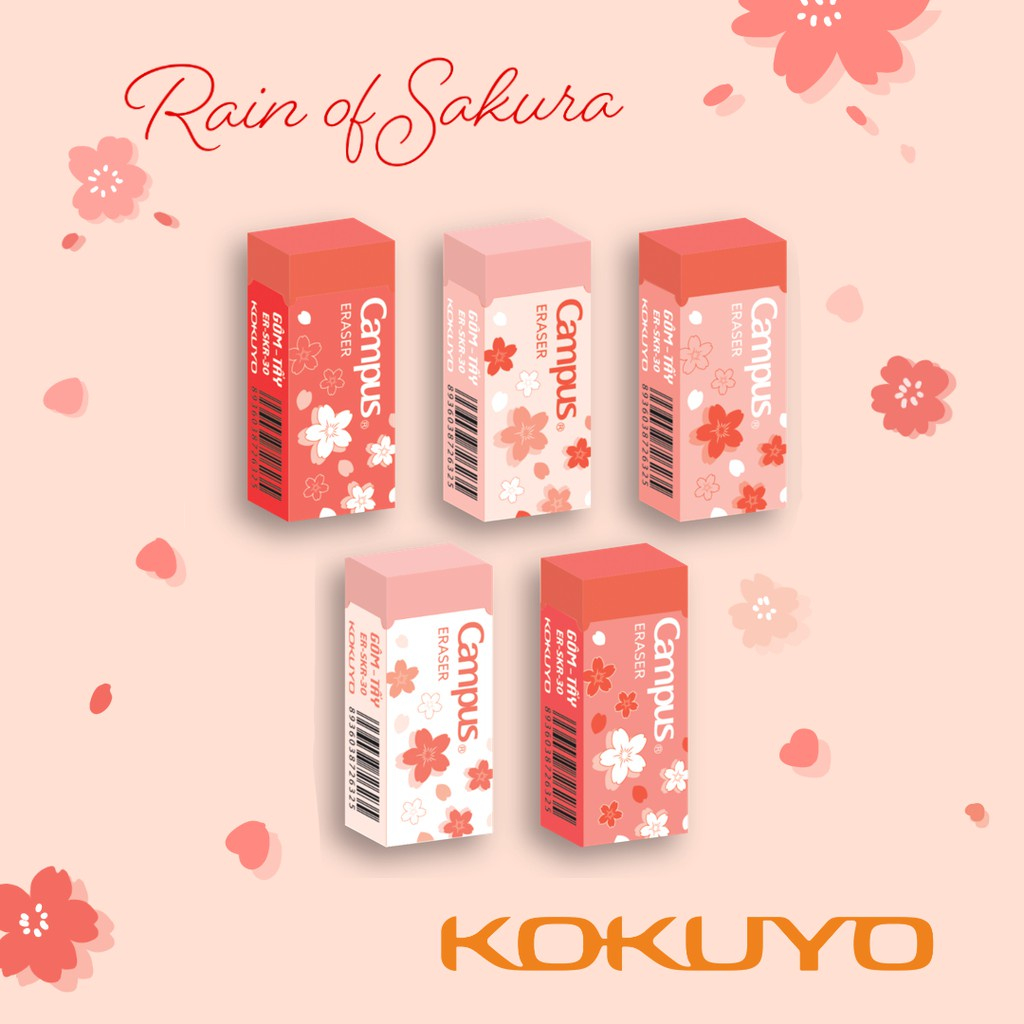 Product image Gôm không bụi Campus Rain Of Sakura SKR30 / Tẩy Campus ER-SKR-30 / SKR-30 hoa anh đào 2