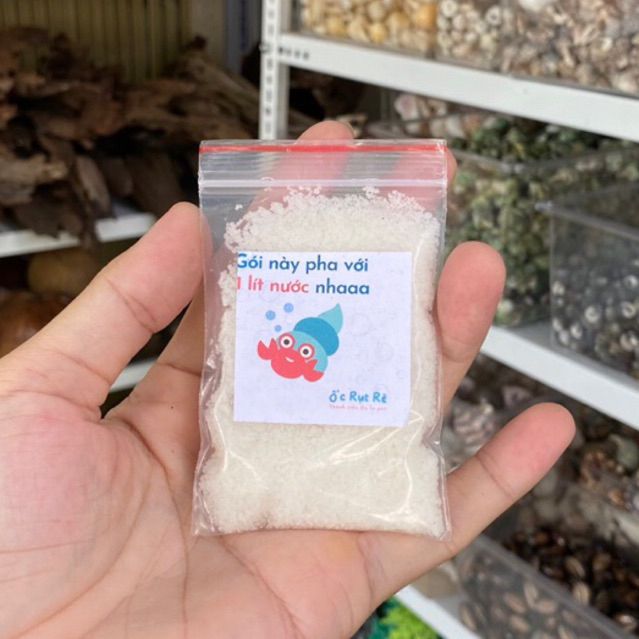 Nước biển khô, muối chuyên dụng pha nước biển nuôi ốc mượn hồn, ốc rụt ...