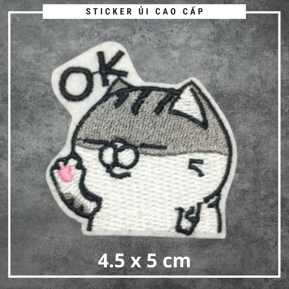 Sticker vải thêu cao cấp - CÓ KEO ỦI,Patch ủi làm miếng vá Quần Áo,áo ...