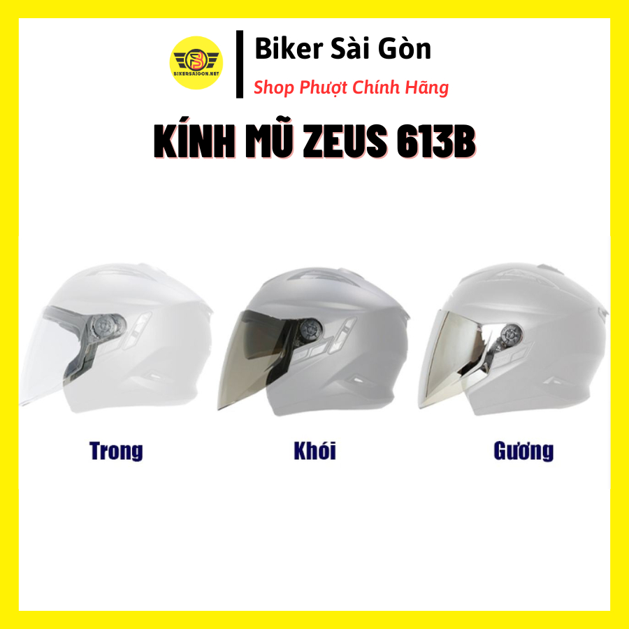 KÍNH THAY THẾ CHO MŨ 3/4 ZEUS 205 và ZEUS 613B - Biker Sài Gòn (SẢN ...