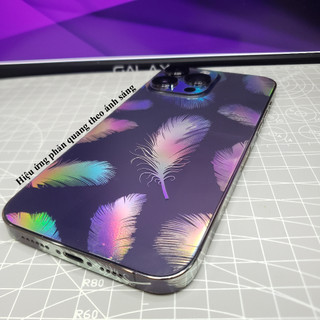 Miếng Dán PPF Full viền iphone hiệu ứng lông vũ cho 16promax 15promax 14promax 13promax 12promax 11promax