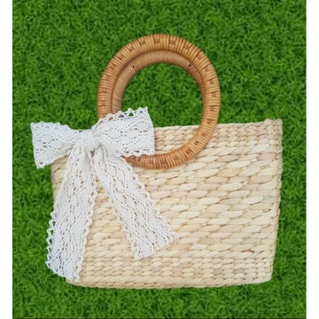 Túi lục bình thuyền quai mây - kho sỉ túi cói, lục bình - túi cói đi biển, chụp hình, túi xách nữ vintage