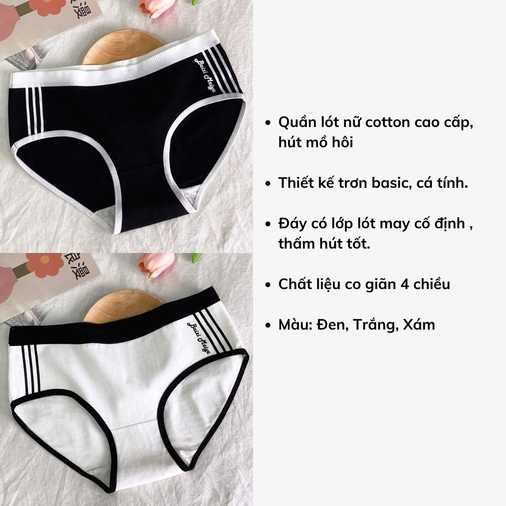 Quần lót nữ cotton kháng khuẩn khử mùi ôm body tôn dáng quyến rũ 2 bên cá tính gợi cảm LANIXA L520
