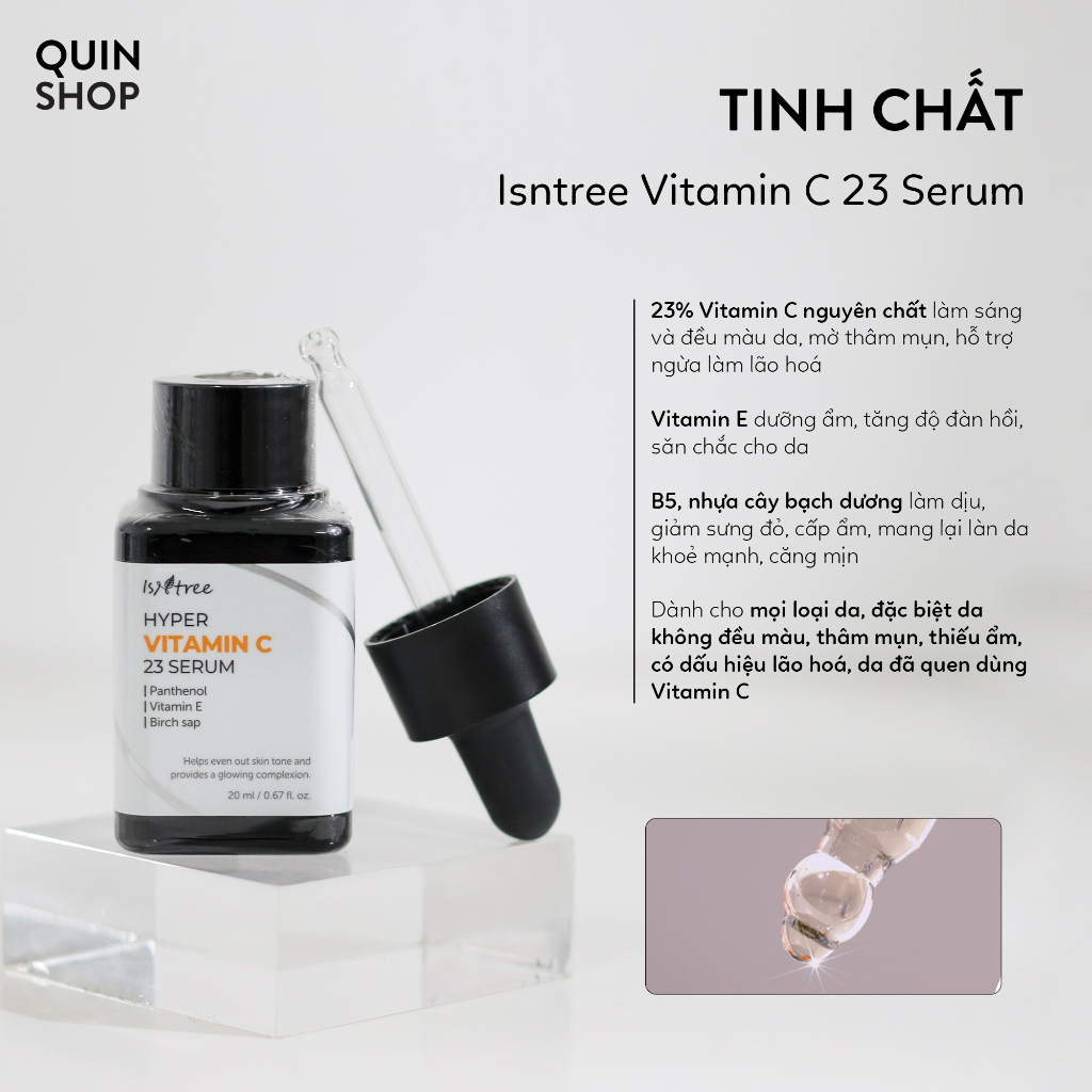 Tinh Chất Isntree Hyper Vitamin C 23, Niacinamide 20, Retinol 1.0 EX, Acid4 AHA BHA PHA LHA