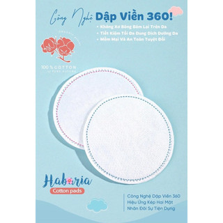 Bông Tẩy Trang Cừu Habaria Sheep Cotton 234 Miếng sợi bông nguyên chất 100% cotton mềm mại, không xù an toàn cho da