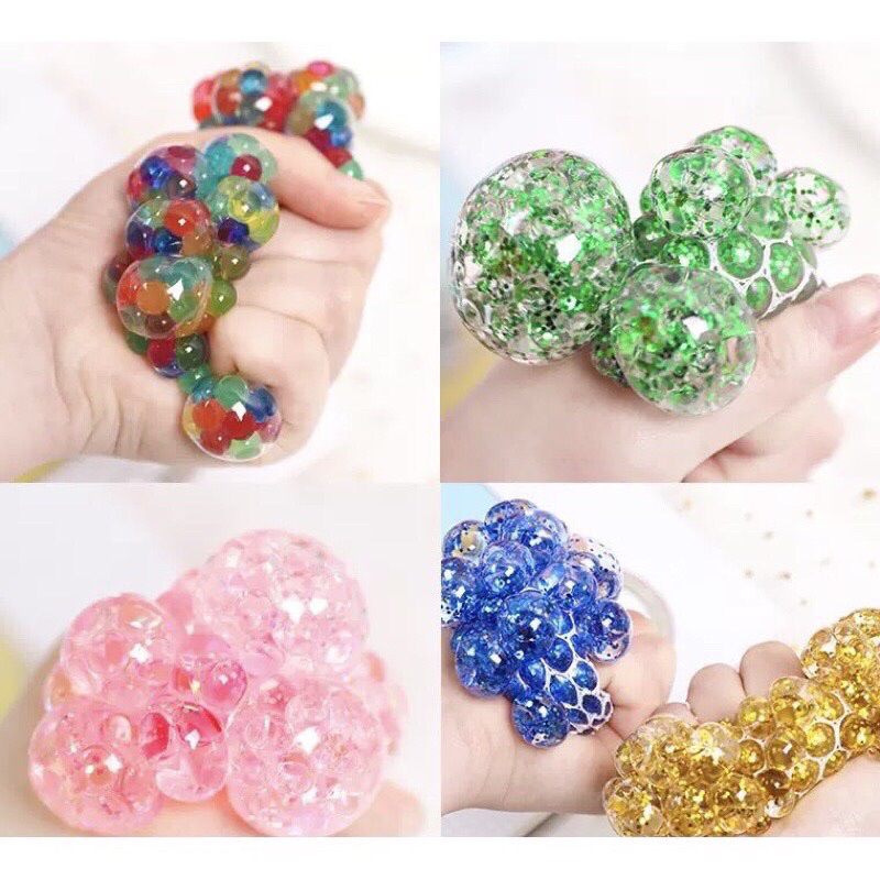 Quả bóng lưới slime, trứng lưới slime nho trút giận trò chơi giảm căng thẳng mệt mỏi trong cuộc sống, bóp bóng lưới