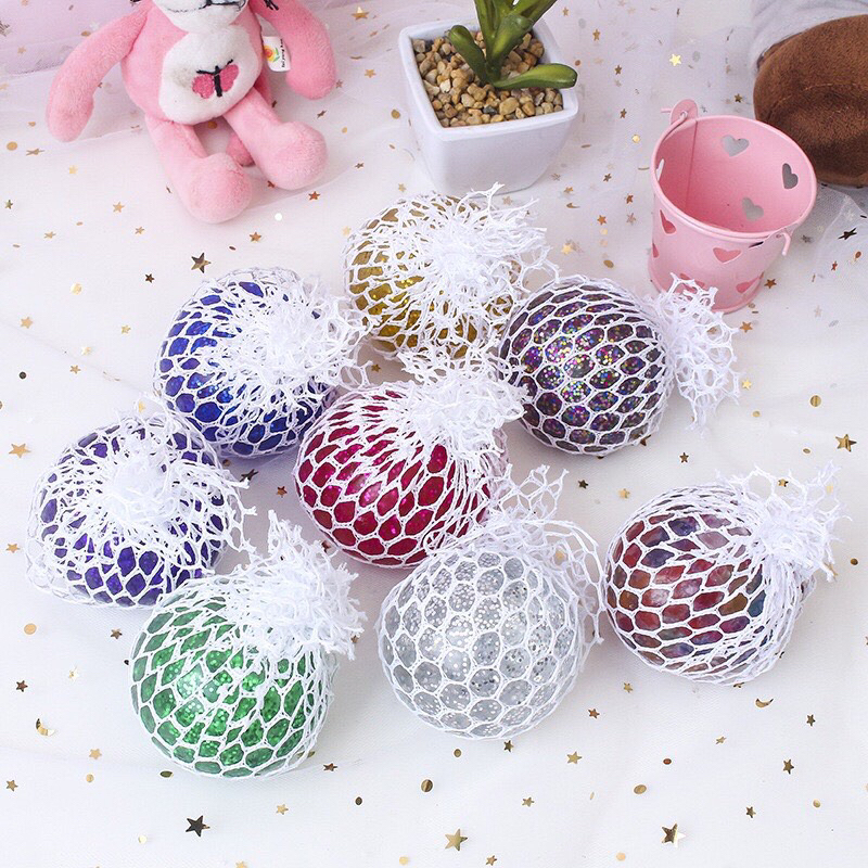 Quả bóng lưới slime, trứng lưới slime nho trút giận trò chơi giảm căng thẳng mệt mỏi trong cuộc sống, bóp bóng lưới