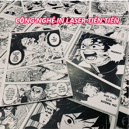 Set 200 Tờ Manga Wall Dán Tường Có Sẵn Keo Kích Thước 10x15cm Nhiều Anime Manga Decor AnimeX