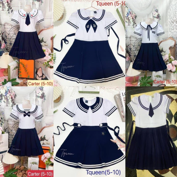 17 mẫu Đồng phục học sinh tiểu học size đại - Đầm học sinh tiểu học size 40kg - 53kg