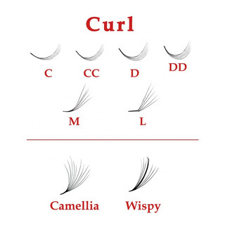 Mi fan 7D LASHES SUPPLY độ cong C -CC - D, độ dày 0.07-1 hộp 500 fan mi volume 7d keo nối mi, uốn mi