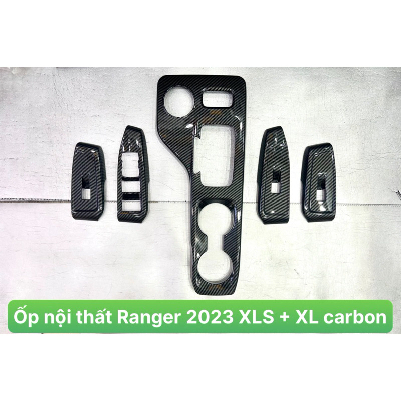 Ốp Nội thất xe Ford Ranger XLS 2023, 2024 - chất liệu nhựa ABS Cao Cấp : vân carbon - vân đá-  vân gỗ