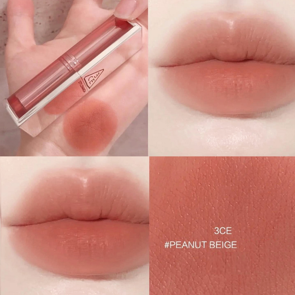 Product image Son Thỏi 3CE Blur Matte Lipstick Peanut Beige Chuẩn Tone Cam Nude Nhẹ Nhàng Chất Son Mềm Mượt 4g