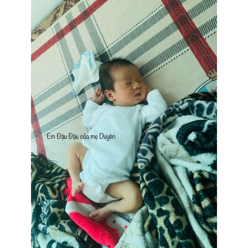 [MD01] ZA.RA body cài vạt chéo trắng trơn chất liệu thun cotton mềm mại cho bé sơ sinh