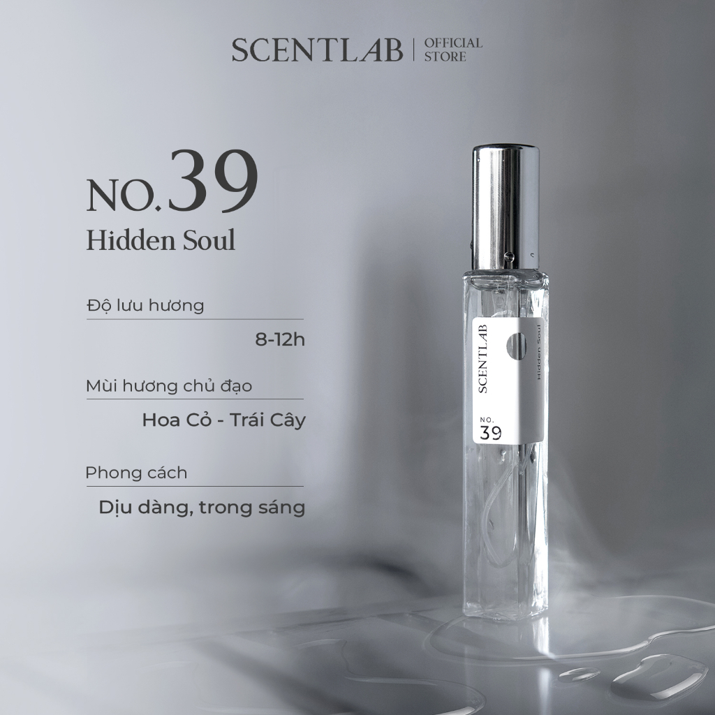 Ảnh Nước hoa nữ SCENTLAB No.39 mùi hương nhẹ nhàng Hidden Soul tinh dầu thơm lâu, mini 10ml lưu hương 6h, trong sáng nhẹ dịu 3