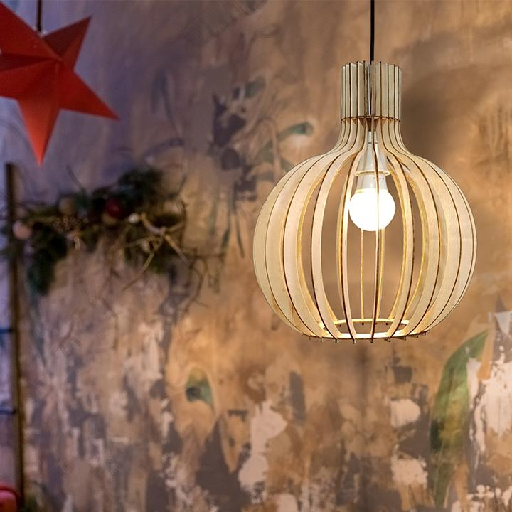 Đèn gỗ dáng củ tỏi  đèn thả trần và nhiều đèn nữa
