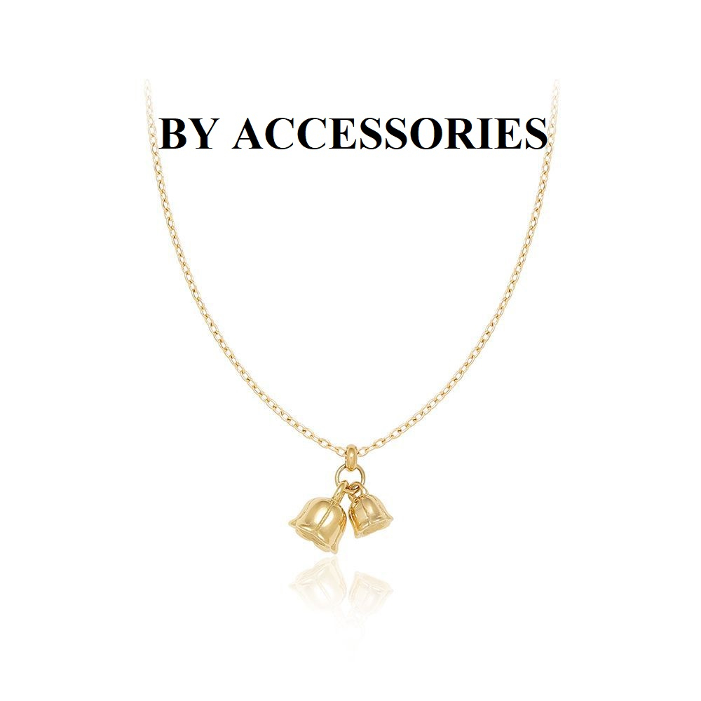 Dây chuyền nữ titan xích mảnh phối mặt hoa linh lan Lily of the valley mạ vàng 18K xinh xắn không gỉ WN2338