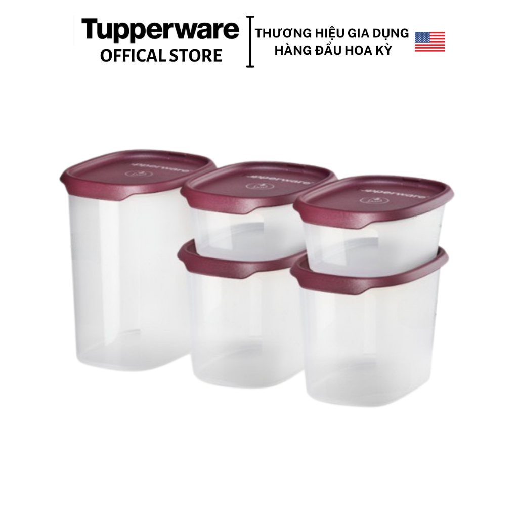 Bộ hộp trữ khô/ trữ mát One Touch Fresh Tupperware - Nhựa nguyên sinh -  Bảo hành trọn đời