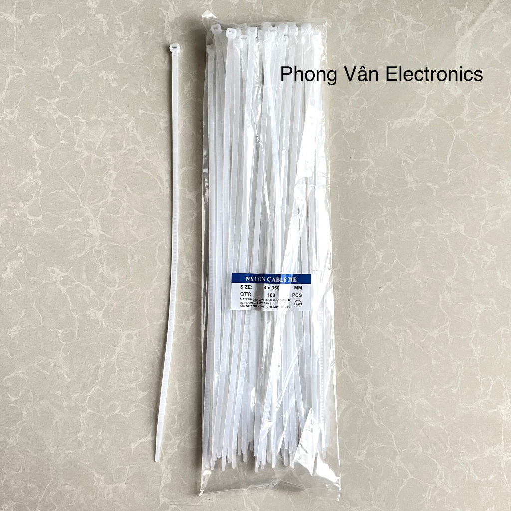 Dây rút nhựa trắng trong loại dày (bịch 70 sợi) KT: 8x150, 8x200, 8x250, 8x300, 8x350, 8x400, 10x500
