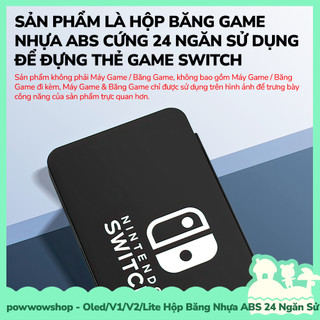 [Sẵn VN - Hỏa Tốc] Oled/V1/V2/Lite Hộp Băng 24 Ngăn Màn PE Sử Dụng Đựng Thẻ Game Nintendo Switch Simple Color