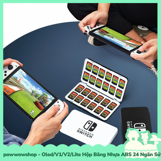 [Sẵn VN - Hỏa Tốc] Oled/V1/V2/Lite Hộp Băng 24 Ngăn Màn PE Sử Dụng Đựng Thẻ Game Nintendo Switch Simple Color