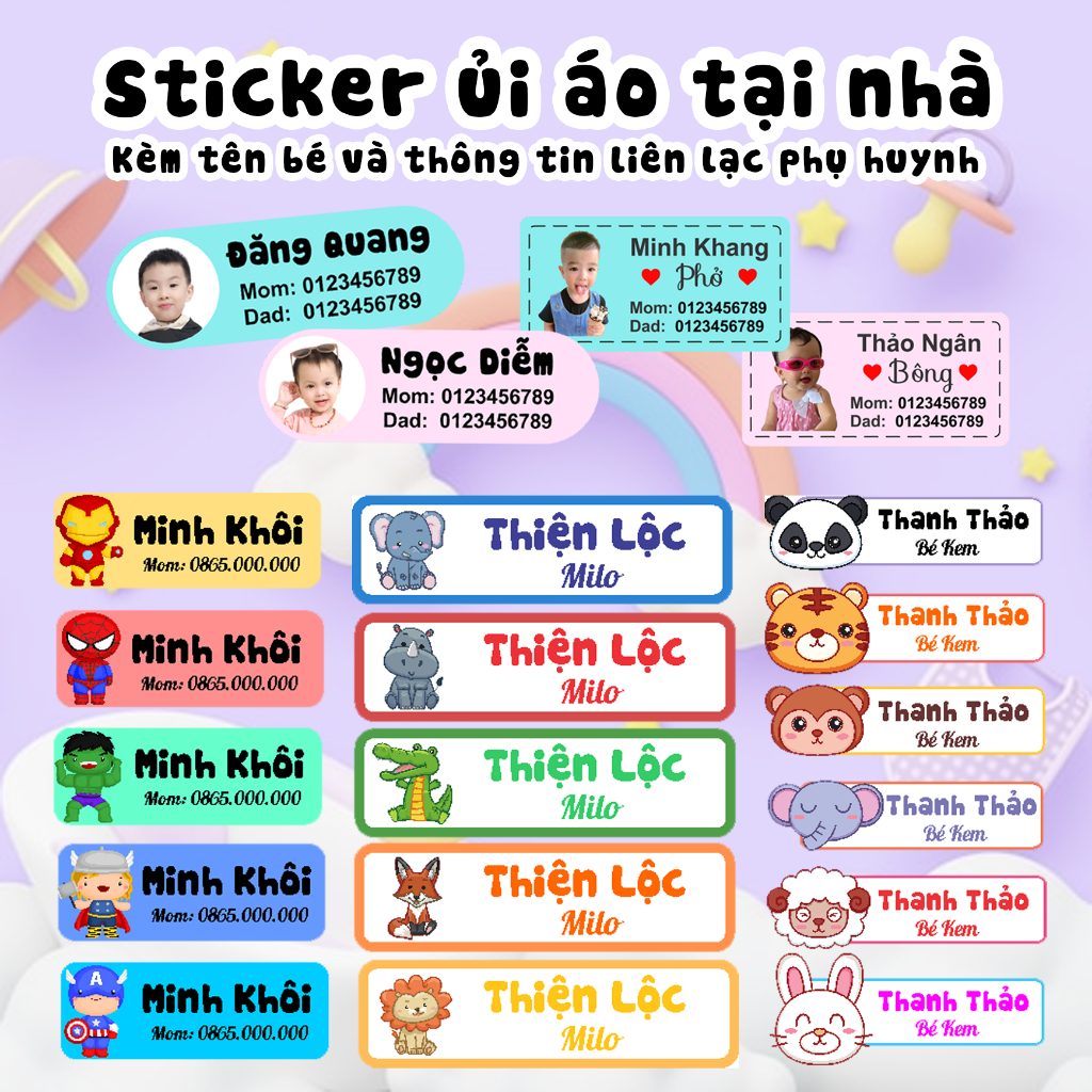 Sticker ủi áo in hình bé - Sticker tự ủi tại nhà - An toàn, dễ sử dụng ...
