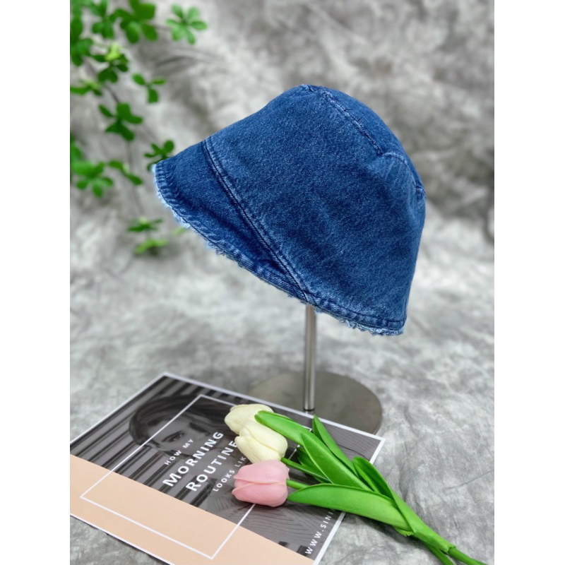 MŨ BUCKET JEAN VÀNH XÉO TUA NAM NỮ