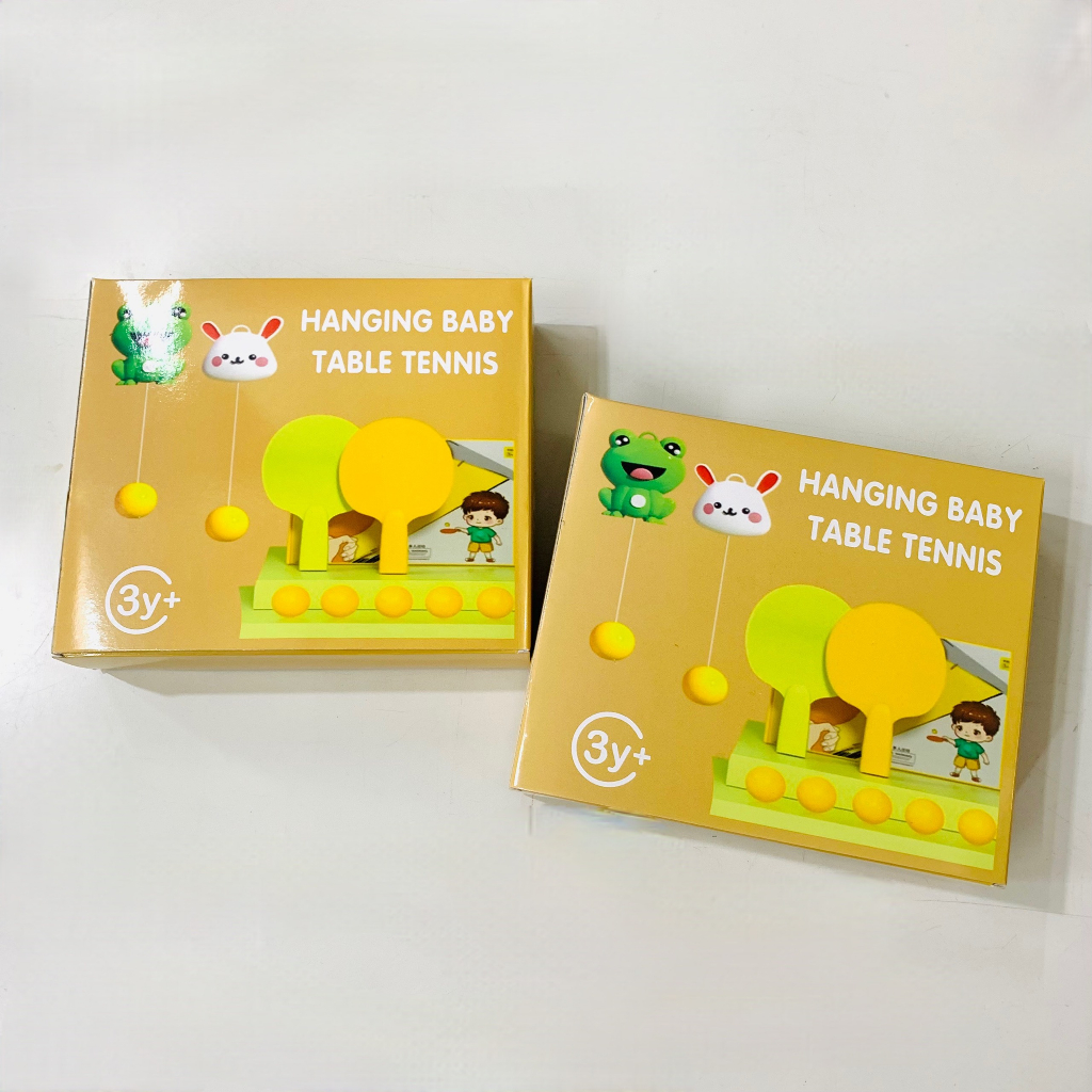 Đánh bóng bàn treo hình con ếch cho bé rèn luyện phản xạ