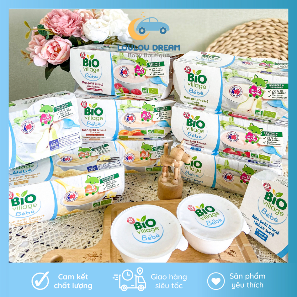 Sữa chua Bio Village Pháp hữu cơ vị hoa quả cho bé từ 6 tháng - Bio ...