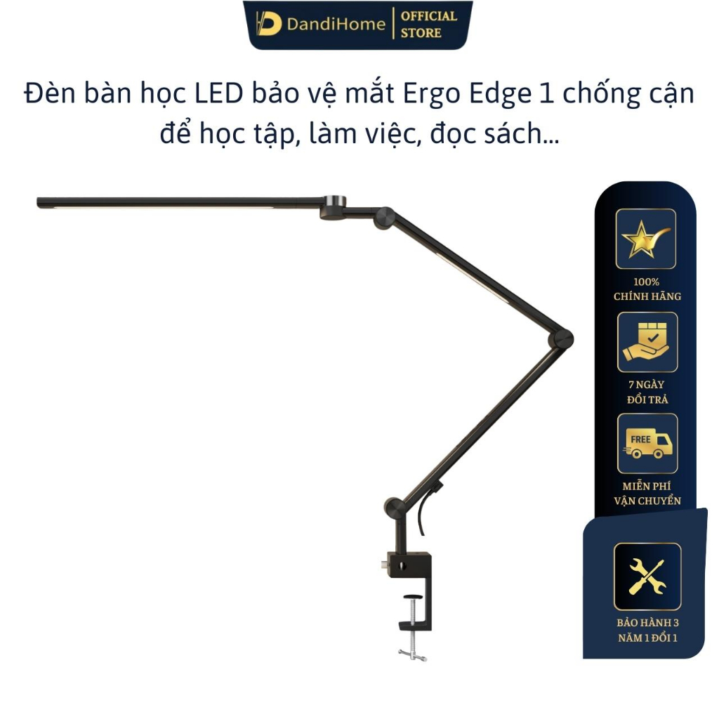 Đèn Bàn Học Bảo Vệ Mắt Chống Cận DandiHome Ergo 1: Giải Pháp Chiếu Sáng Chuẩn Ergonomic