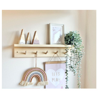 Kệ gỗ treo tường, kệ trang trí Gía gỗ Decor phòng ngủ,móc quần áo, phụ kiện