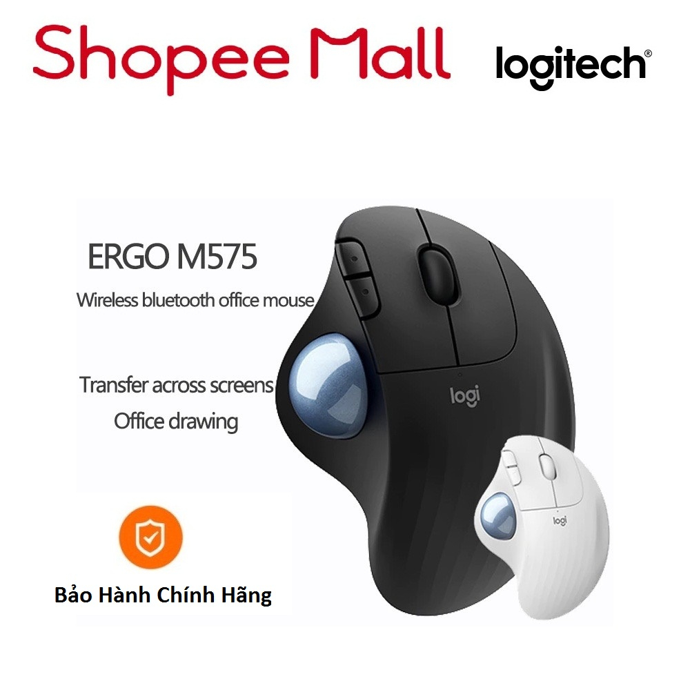 Chuột Logitech Ergo M575 / M575S bi xoay không dây kết nối Usb Wireless ...