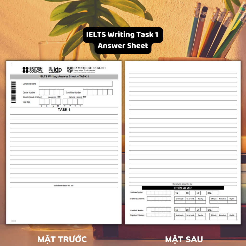 [SET 20 TỜ] Phiếu trả lời bài thi IELTS answer-sheet bản chuẩn ...