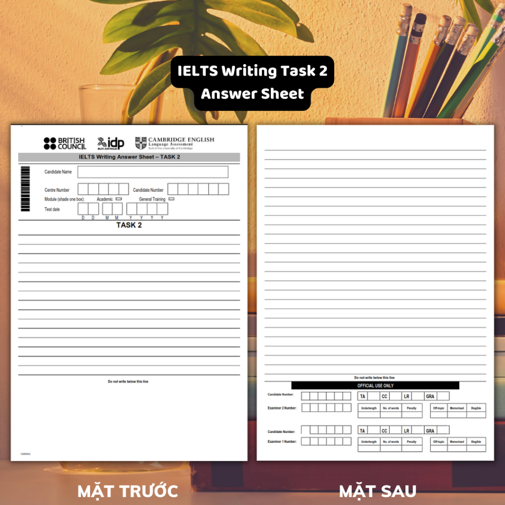 [SET 20 TỜ] Phiếu trả lời bài thi IELTS answer-sheet bản chuẩn ...