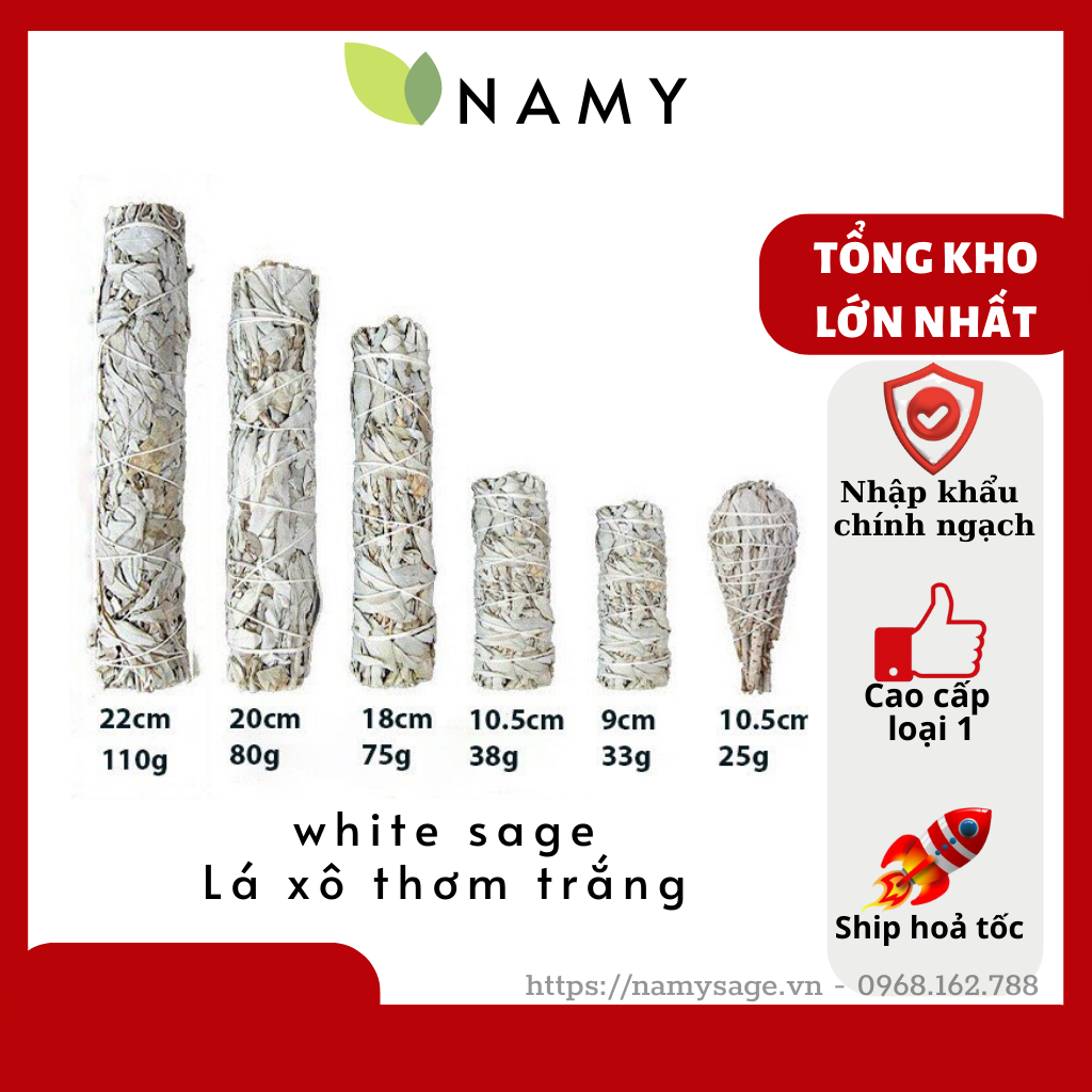 [NHẬP KHẨU] Xô Thơm Trắng ( White Sage) Thảo mộc Thanh tẩy | Shopee ...