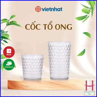Cốc tổ ong nhựa Việt Nhật Hokori 300ml_6385,450ml_6386 dày dặn siêu bền rơi không vỡ { H }