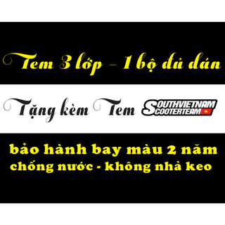 Tem rời sirius - mẫu rc - dán sirius 50cc-110cc