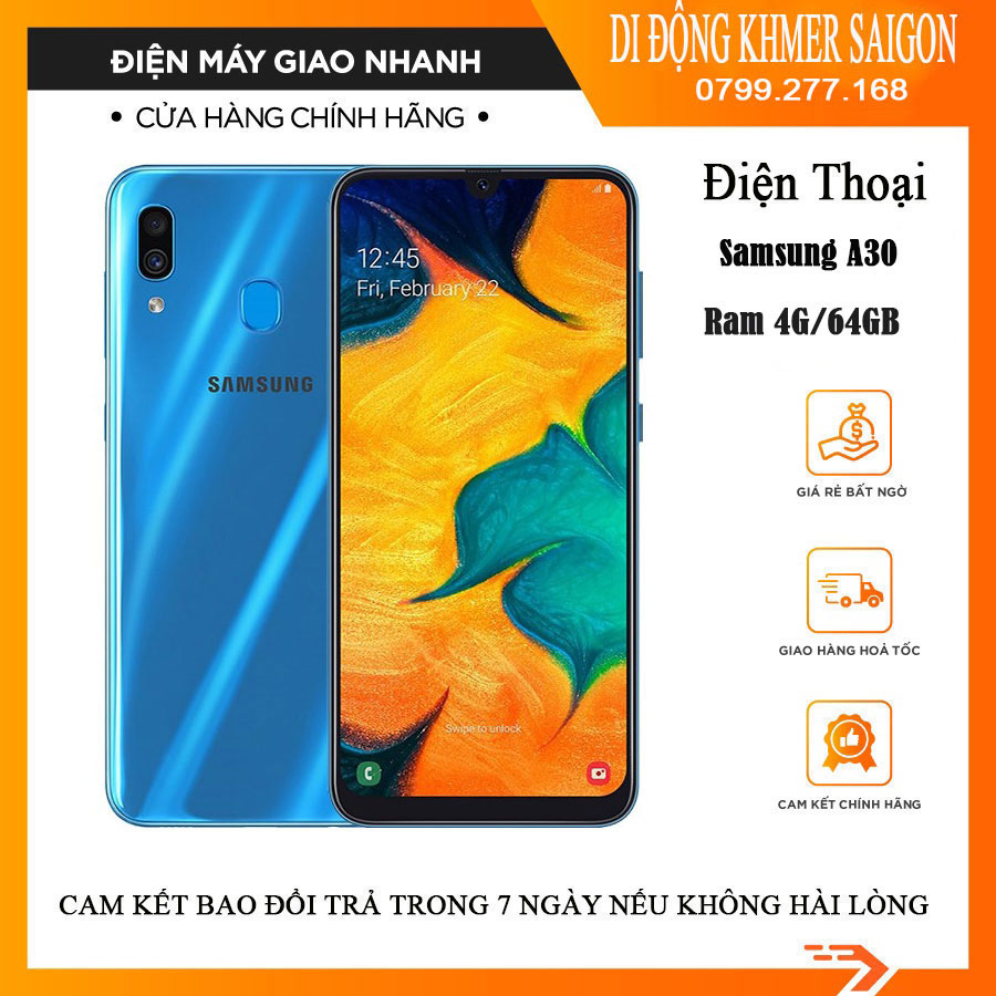 Điện thoại Samsung Galaxy A30 Ram 4G/64GB máy chính hãng | Shopee Việt Nam