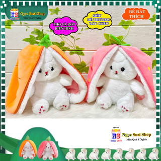 THÚ NHỒI BÔNG HÌNH THỎ CÀ RỐT BIẾN HÌNH CÀ RỐT DÂU TÂY SIÊU CƯNG CHO BÉ - GIAO RẤT NHANH