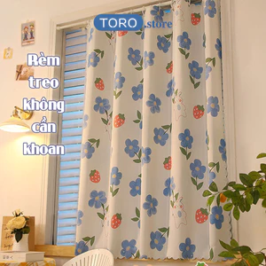 Rèm cửa chống nắng, ngăn phòng TORO không cần khoan chất liệu poly cao cấp có sẵn móc treo nhiều mẫu đủ size