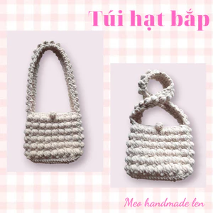 Túi đeo chéo, đeo vai hạt bắt - handmade len - crochet