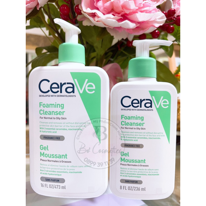 (NHẬP KHẨU CHÍNH HÃNG) Sữa rửa mặt CERAVE FOAMING CLEANSER làm sạch sâu ...