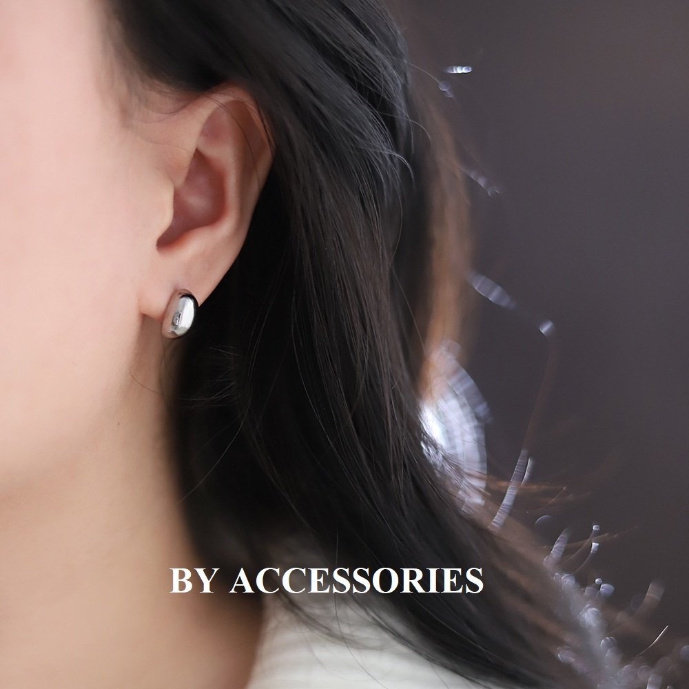 Bông tai nữ titan kiểu hạt đậu basic vintage thời trang hot trend không gỉ WE2309 BY ACCESSORIES