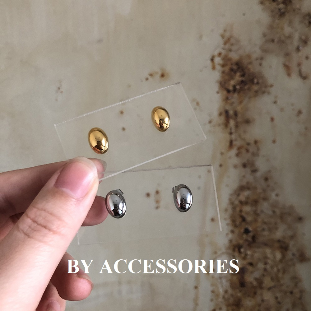 Bông tai nữ titan kiểu hạt đậu basic vintage thời trang hot trend không gỉ WE2309 BY ACCESSORIES
