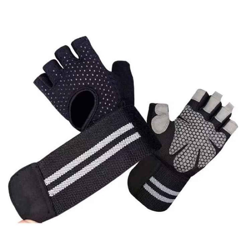 Găng tay tập gym yoga nam nữ hở lưng có đệm lòng bàn tay chống trượt AOLIKES GB119