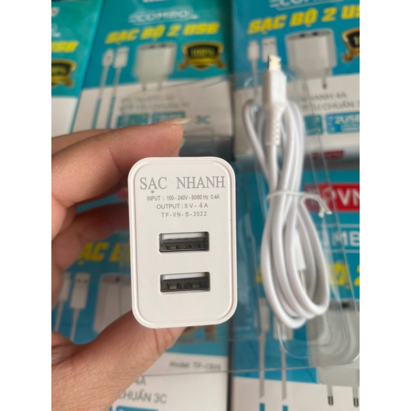 COMBO SẠC NHANH 2 CỔNG USB RA V8 ( ss ) DÙNG CHO CÁC DÒNG MÁY CÓ CHÂN ...